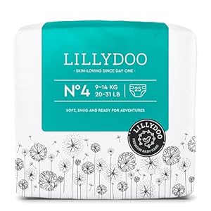 LILLYDOO hautfreundliche Baby Windeln - Größe 4 (9-14 kg), 25 Stück, Sicherer Auslaufschutz, Weich, Ohne Parfüme & Lotionen für empfindliche Haut, Dermatologisch getestet