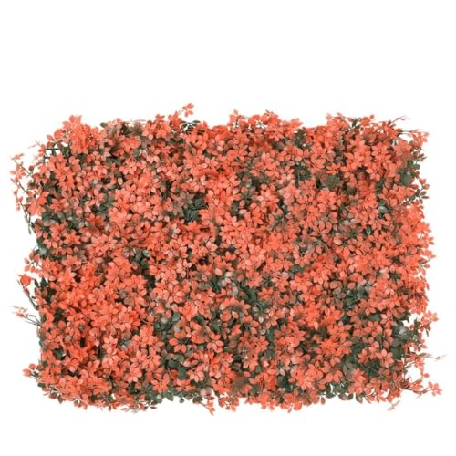 Home & Garden, Lawn & Garden-Home- Valla de hojas de arce artificiales, 6 piezas, color rojo claro, 40 x 60 cm