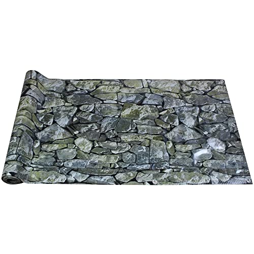 Top-Multi Balkon Sichtschutz PVC Balkonbespannung Stein-Optik 0,75m x 6m