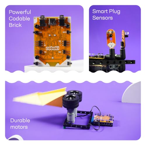 Image of Roboki DIY AI Robotics Kit | STEM Coding & Science Learning Kit for Kids (8+ Years) | 14+ Projects in One Kit | Artificial Intelligence, Programming & Educational Toy | Made in India