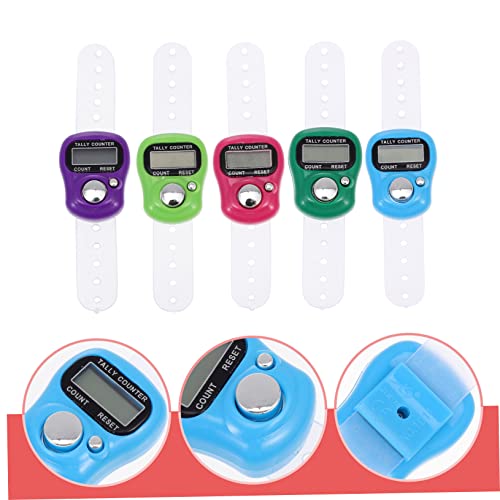 NUOBESTY 5 Pçs Contador De Dedo Contas De Oração Cronômetro Fidgit Anel Muçulmano Contadores De Dedo