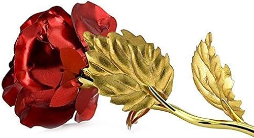 Miniatura 2 de LRRH Rosas de papel de aluminio de oro de 9.8 pulgadas, rosas artificiales en caja de regalo, el mejor regalo para el día de la madre, día de San