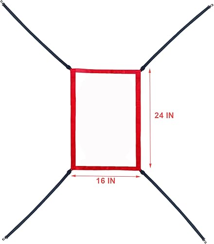 Miniatura 4 de Objetivo Strike Zone para red de béisbol y softbol, objetivo de práctica para lanzamiento, golpeo, bateo y atrapada, ayudas de entrenamiento para