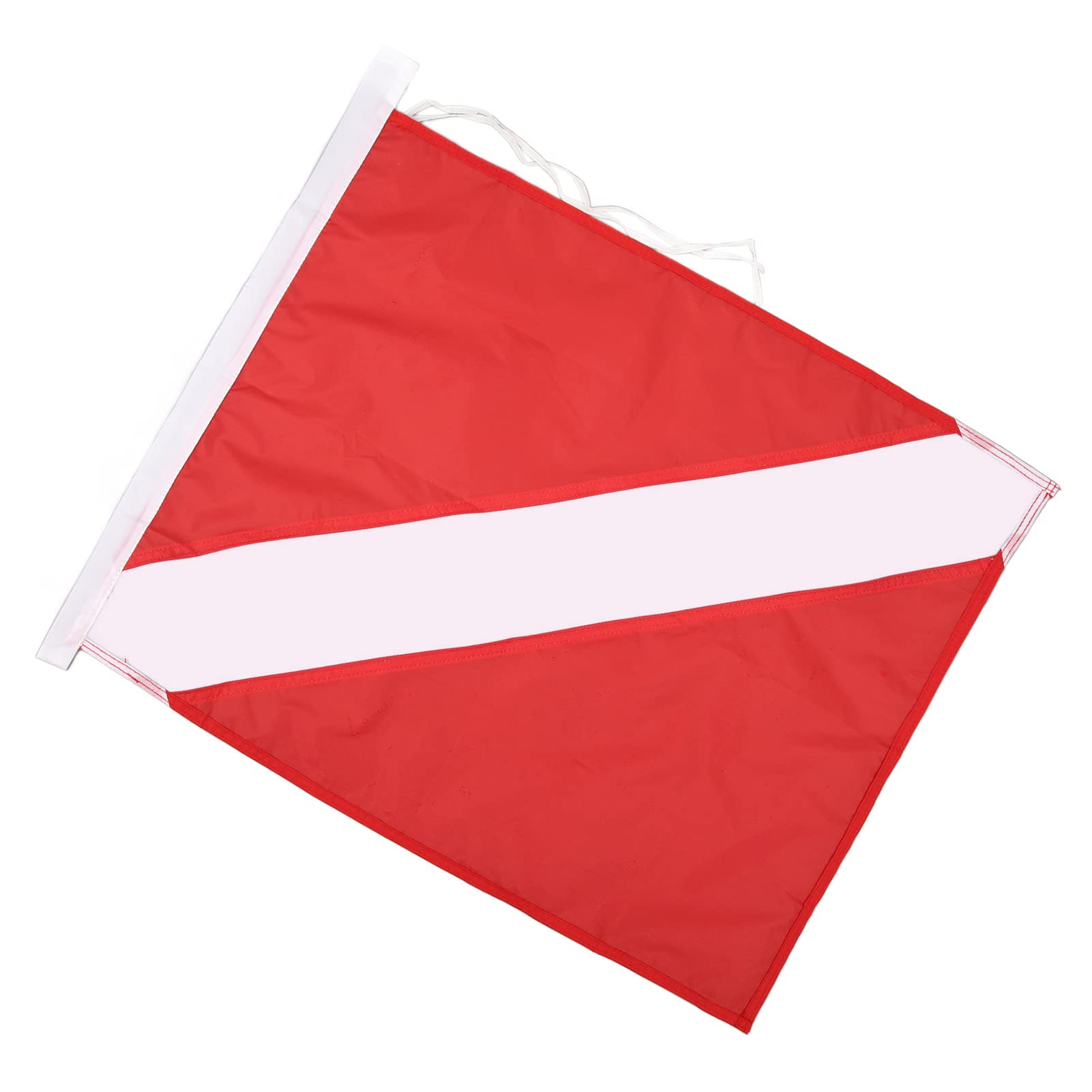 Drapeau De Plongeur Sécurité Rouge Et Blanc – 70 X 61 Cm – Marqueur Haute Visibilité Pour Plongée, Snorkeling Et Bateau