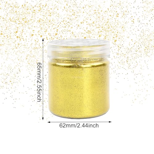 Fine Gold Glitter Powder, Metallic Resin Sparkle, 0.2mm, 100g/3.53oz, Ideal for Nail Art Face, Eyeshadow, Body, Hair - Image 2