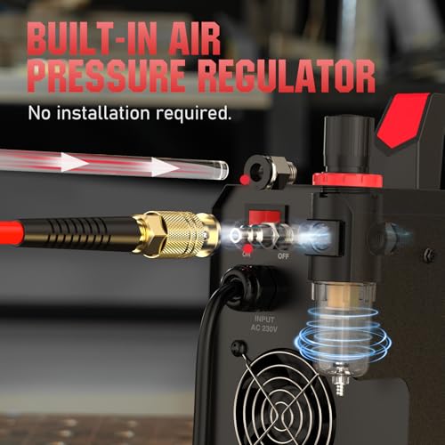 YESWELDER Plasmaschneider 55A, ohne Hochfrequenz, berührungslose Pilotlichtbogen-Technik, 230V 4-in-1 Platten/Gitterschnitt/Schruppen/Markieren Multifunktionaler Plasmaschneider