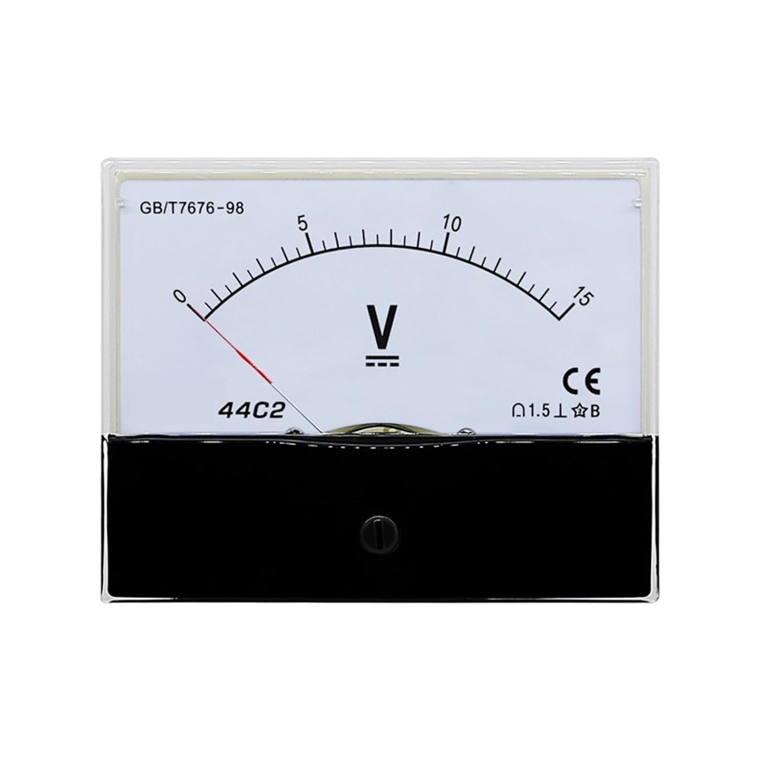CHHUA 44C2 DC Analog Voltmeter Panel Meter Volt Meter Voltage Measurement Tools 1V2V3V5V10V15V20V30V50V100V150V250V300V450V500V(20V_600V)