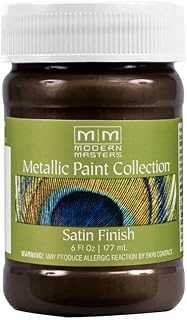 Modern Masters 2-Pack of 6 oz ME525 Ground Coffee Metallic Paint Collection, Satin Water-Based Decorative Metallic Paint