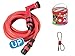 Produktbild FITT YOYO UP Flexibler Gartenschlauch für professionelle Bewässerung mit Haken für Geländer und Zäune, Multifunktions-Wasserpistole, Rot, 15 m