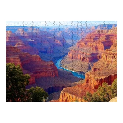 Wooden Puzzles Grand Canyon Colorado River Jigsaw Puzzles for Adults 500 Pieces Impossible Puzzle Challenging Puzzle Educational Toys Decompression Game