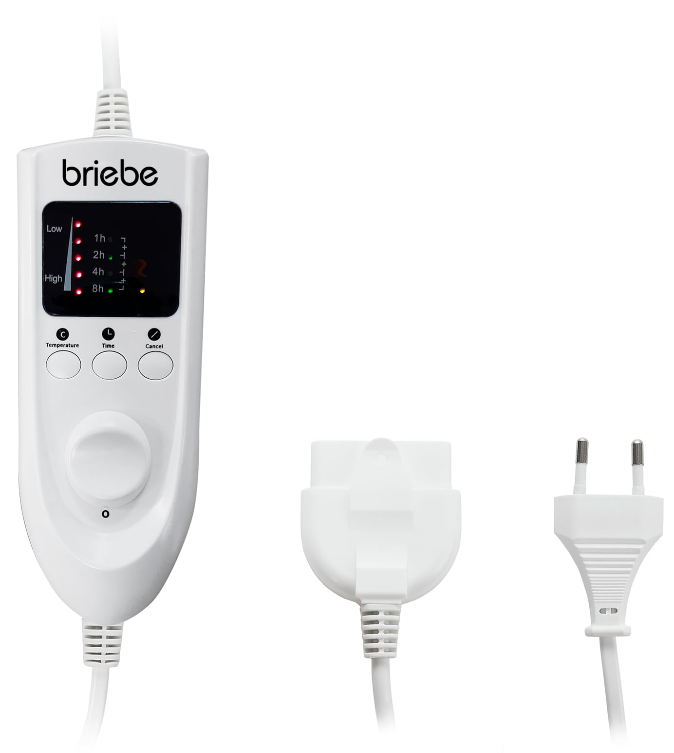 briebe Calienta Camas Eléctrico Doble 150 x 160 cm 5 Niveles Temperatura, Temporizador, Rápido Calentamiento, Lavable, Suave, Forro Polar Gris, 120W, EB1136