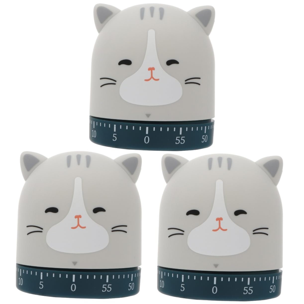 IMIKEYA 3stücke Küchen-Timer Cartoon Design Minuten Mechanischer Kurzzeitwecker Ohne Batterie Für Backen Und Kochen Für Lehrer Und Kinderaktivitäten Lustiger Visueller Timer
