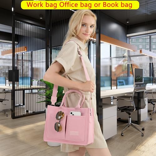 ZHMO Canvas Tote with Crossbody Strap