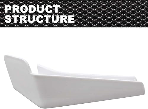 Miniatura 7 de Tapas de canalón de lluvia para autocaravana, cámper, remolque, canalón, versión larga, izquierda y derecha, caño blanco de 3 12 pulgadas de largo,