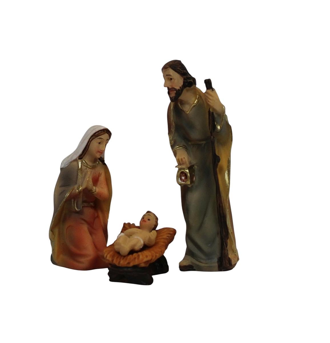 ZICOM Krippenfiguren Krippenset Miniaturenset 11-teilig Höhe 6cm handbemalt Polyresin, Modellbau Puppenhaus