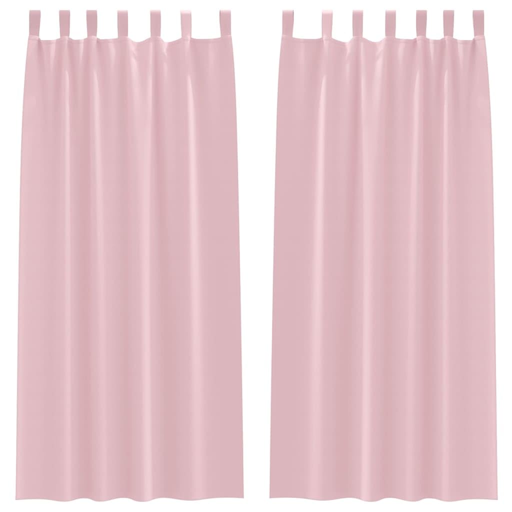 Cortinas opacas con anillas rosa bebé, 260 x 140 cm, 2 piezas, poliéster, para salón, dormitorio y oficina, 80% - 90% de bloqueo de luz, suspensión versátil, elegantes cortinas