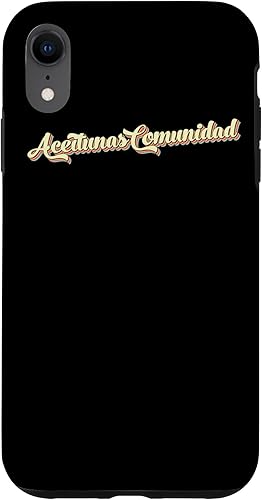 iPhone XR Aceitunas Comunidad TShirt Retro Art Baseball Font Vintage Case