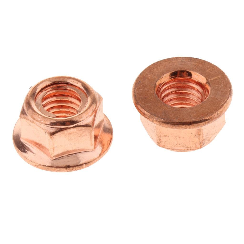 Écrous En Cuivre Pour Collecteur D'échappement - Lot De 50, Filetage M8 X 1.25, Taille Clé 10 Mm - Résistance -70°C à +400°C