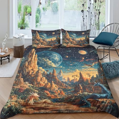 Ensemble de literie 3D avec fermeture éclair en microfibre résistante - 2