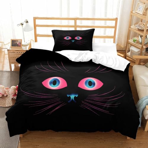 Parure de couette chat 3D microfibre super douce luxe - 4