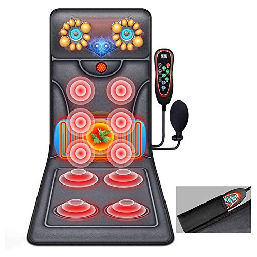 Massage-Matte Mit Hitze - 10 Motoren Vibrierenden Massage-Matratze Pad Mit Level 30 Nackenpulsmassage, Ganzkörper-Massage for Rücken,