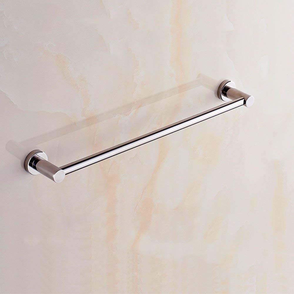 Porte-serviettes mural acier inoxydable 50cm support toilette tige simple