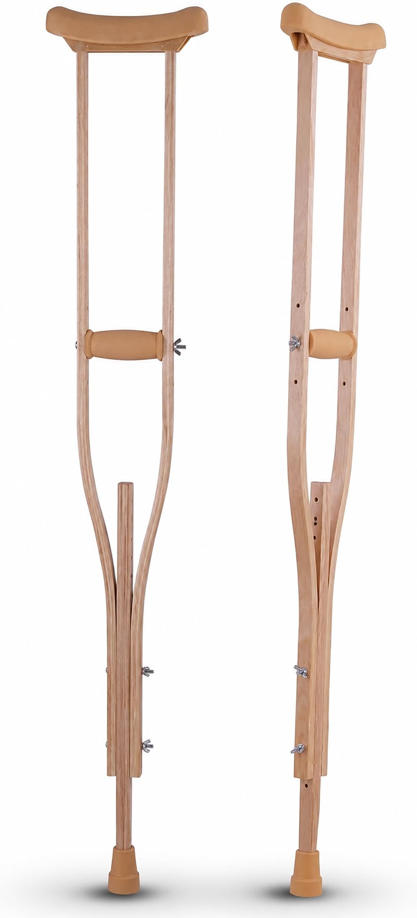 Genérico Muletas axilares de Madera Ajustables, par (L)