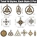 SUNNYCLUE Celtic Knot Charm Bulk - 20pcs, 10 Styles, Trinity Knot, Chinese Knotting, Antique Bronze Alloy, Vintage Charm for Jewelry Making, DIY Necklace, Bracelet, Earring