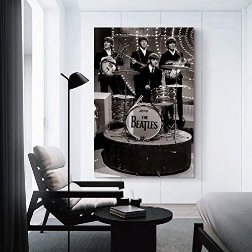 Beatles En Concierto Poster décoratif sur toile pour salon, chambre à coucher 30 x 45 cm - Les Beatles, Paul McCartney, John Lennon, RIngo Starr, George Harrison Beatles En Concierto Poster décoratif sur toile pour salon, chambre à coucher 30 x 45 cm – Image 4