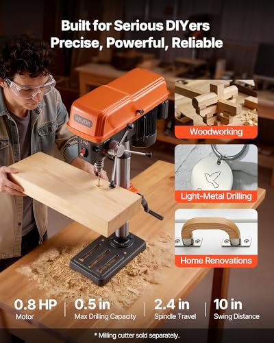 VEVOR 10-Inch Variable Speed Drill Press