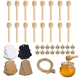 YuChiSX 16 Stück Holz Honiglöffel Set