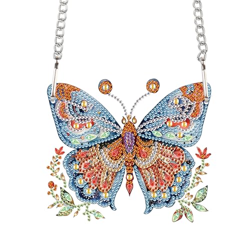 Image of Butterfly Diamond Painting Pendant Kit for Adults, DIY Acrylic Special Shaped Rhinestone Diamond Art Hanging SunCatcher, Window Wall Door Decor for Home Garden, Valentine's Day Birthday Gift