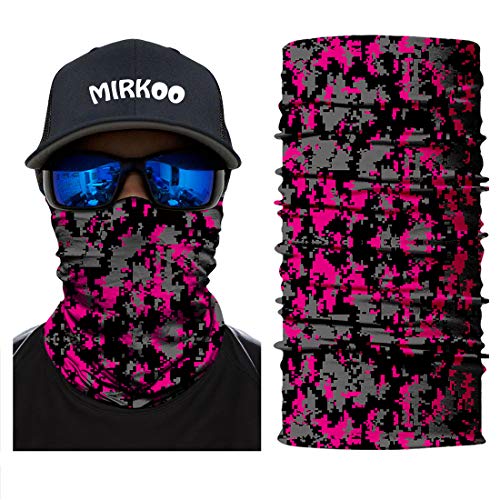 MIRKOO Outdoor Camouflage Face Mask, Breathable Seamless Tube Dust-proof Windproof UV Protection Motorcycle Bicycle ATV Face Mask for Motorcycling Cycling Hiking Camping Climbing Fishing (OCAMO-348)
