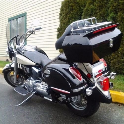 Universal Motorcycle Trunk Tour Pack Tail Box Luggage For Harley Road King Steet