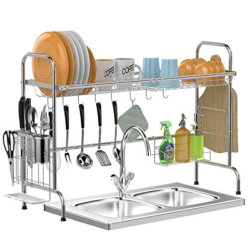 Over Sink Dish Rack, GSlife Kitchen Over Sink Shelf Stainless Steel Over the