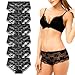 ZHAOCAI Unterhosen Damen Spitze, Unterwäsche Frauen, Brazilian Slip, Hipster Unterwäsche Damen, Damen Panty 6er Pack (DE/NL/SE/PL, Alphanumerisch, L, Regular, Regular, Schwarz)