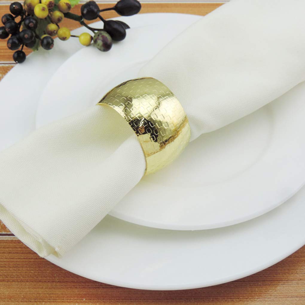12 Stück Serviettenringe Gold - Elegante Tischdeko Für Hochzeit & Weihnachten - Aus Edelstahl