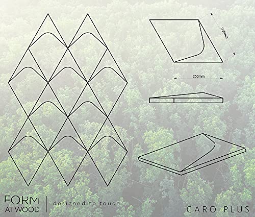 Panel de madera 3D CARO PLUS triangular en roble marrón oscuro C05 para pared 6