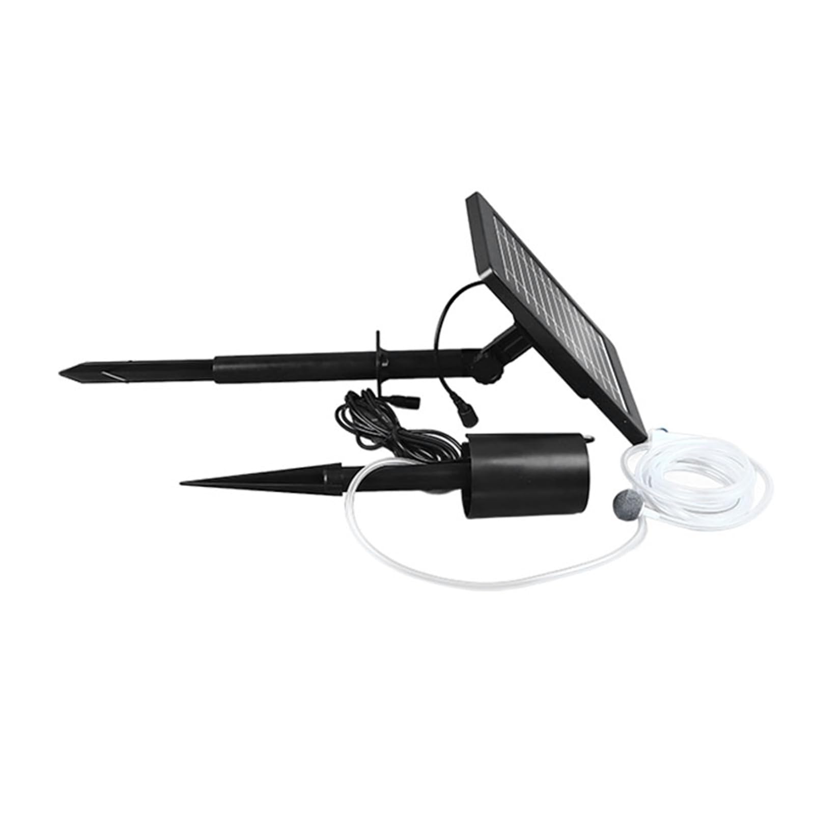 Pompa Ad Aria Solare ABS Pompa Ad Aria Ossigeno Energia Solare 6V 3W Pannello 2200mAh Batteria 3 modalità IP55 per Laghetto per Pesci Acquario Piscina all'aperto Coltura