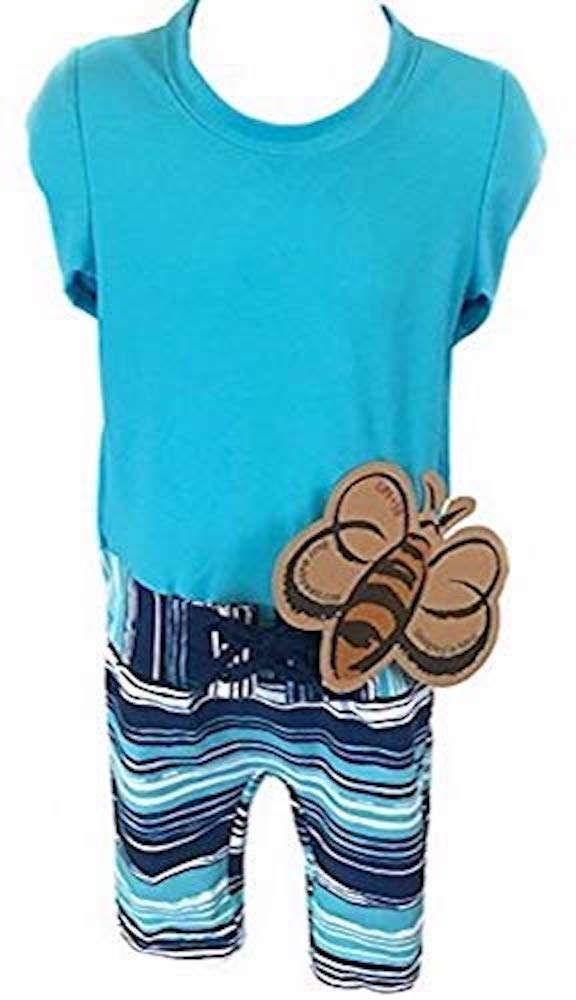 Baby Toddler Bpy UPF 50+ Sun Protection Blue Long Sleeve One Piece Swimsuit with Zipper (12m-18m)