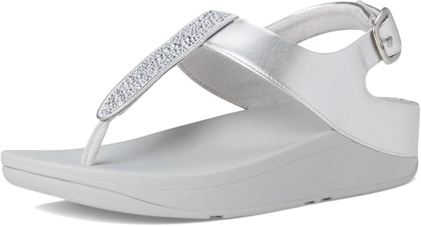 FitFlop Womens Fino Crystal-Mix T-Strap Sandal