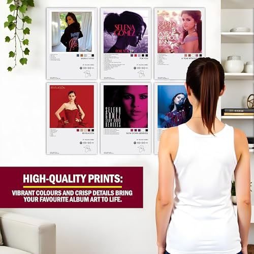 Image of Wonder Hub Wall Posters 8x12 inch (A4 Size) Included Self Adhesive on Back Wall Decor Posters Wall Art For Bedroom, Living room, Office, Dining Room (Selena)