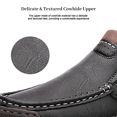 Maylrvjv Men's Loafers Slip-On Casual Leather Shoes Comfortable Soft Flexible Driving Flat Shoes2