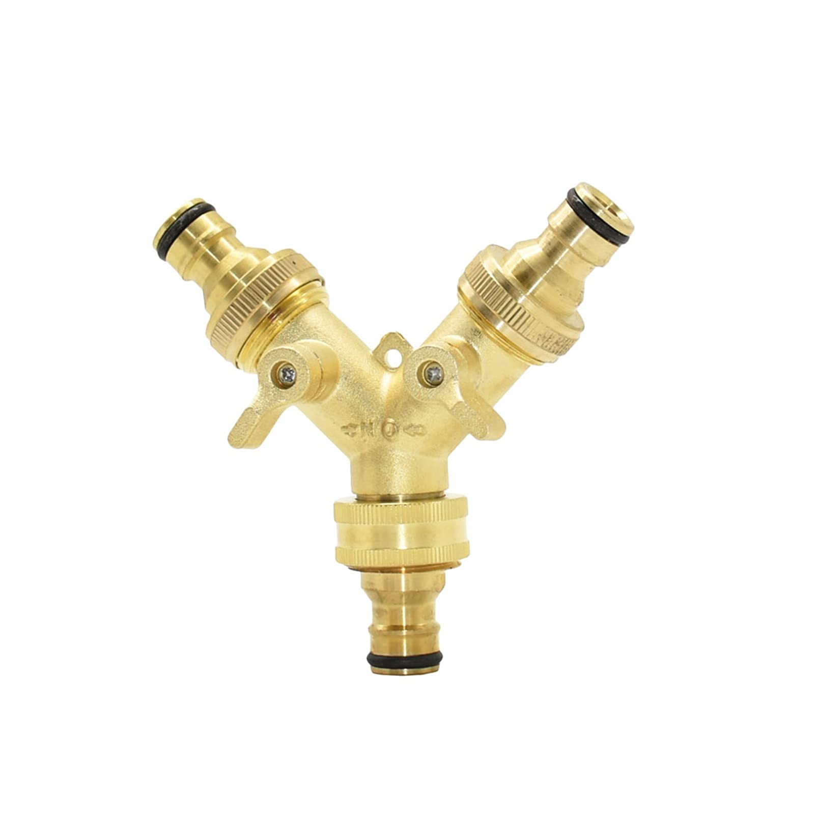 connettore Tubo Flessibile Ottone da 3/4 a 5/8 3/4 "Y Valvola di irrigazione a 2 Porte Giardino Tap Acqua Scaldabagno Giardino Connettore rapido 1 Pezzo(C)