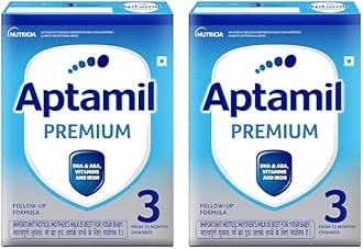 Aptamil Premium Infant Formula Milk Powder for Babies - Stage 3 (12-24 Months) - with Prebiotics and DHA - 400gms - BIB Pack (Pack of 2)