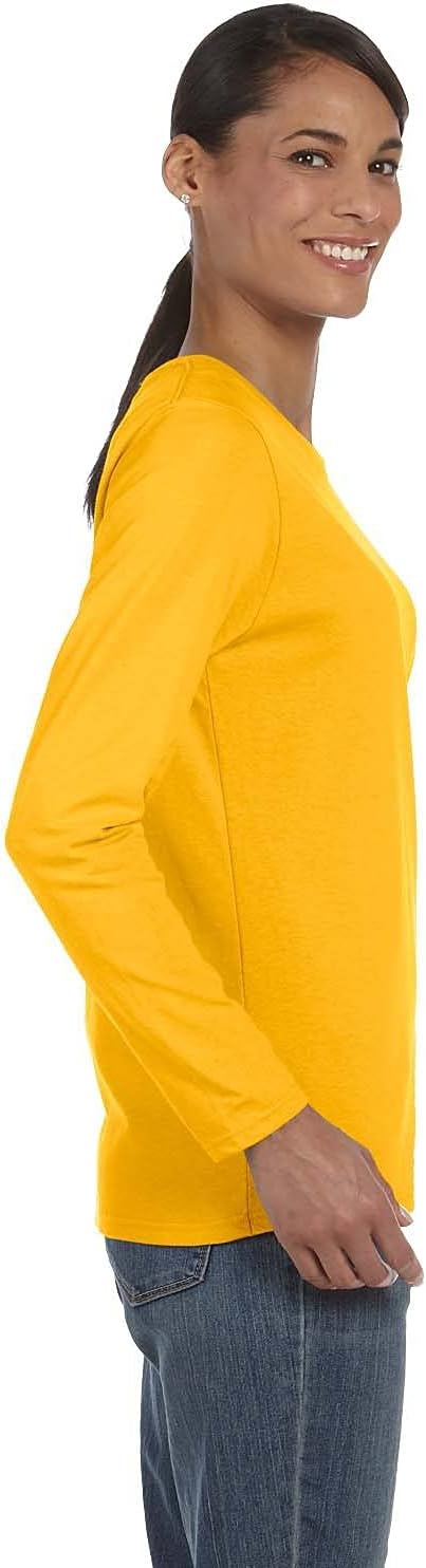 Misses Heavy Cotton Ladies Long Sleeve t-Shirt. - 5400L - Gold - 2X-Large