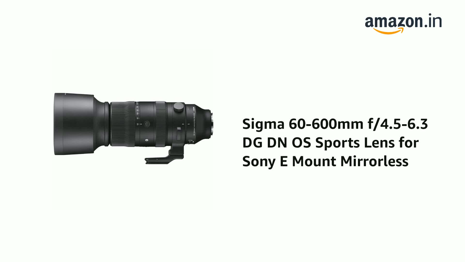 Sigma 60-600mm f/4.5-6.3 DG DN OS Sports Lens for Sony E Mount