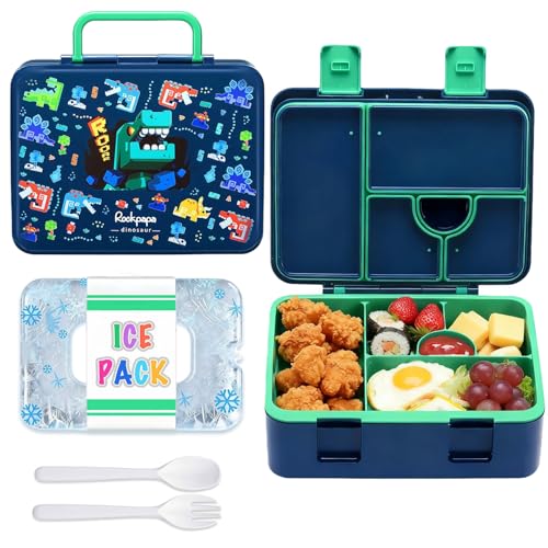 rockpapa Dinosaur 5-Compartment Bento Box