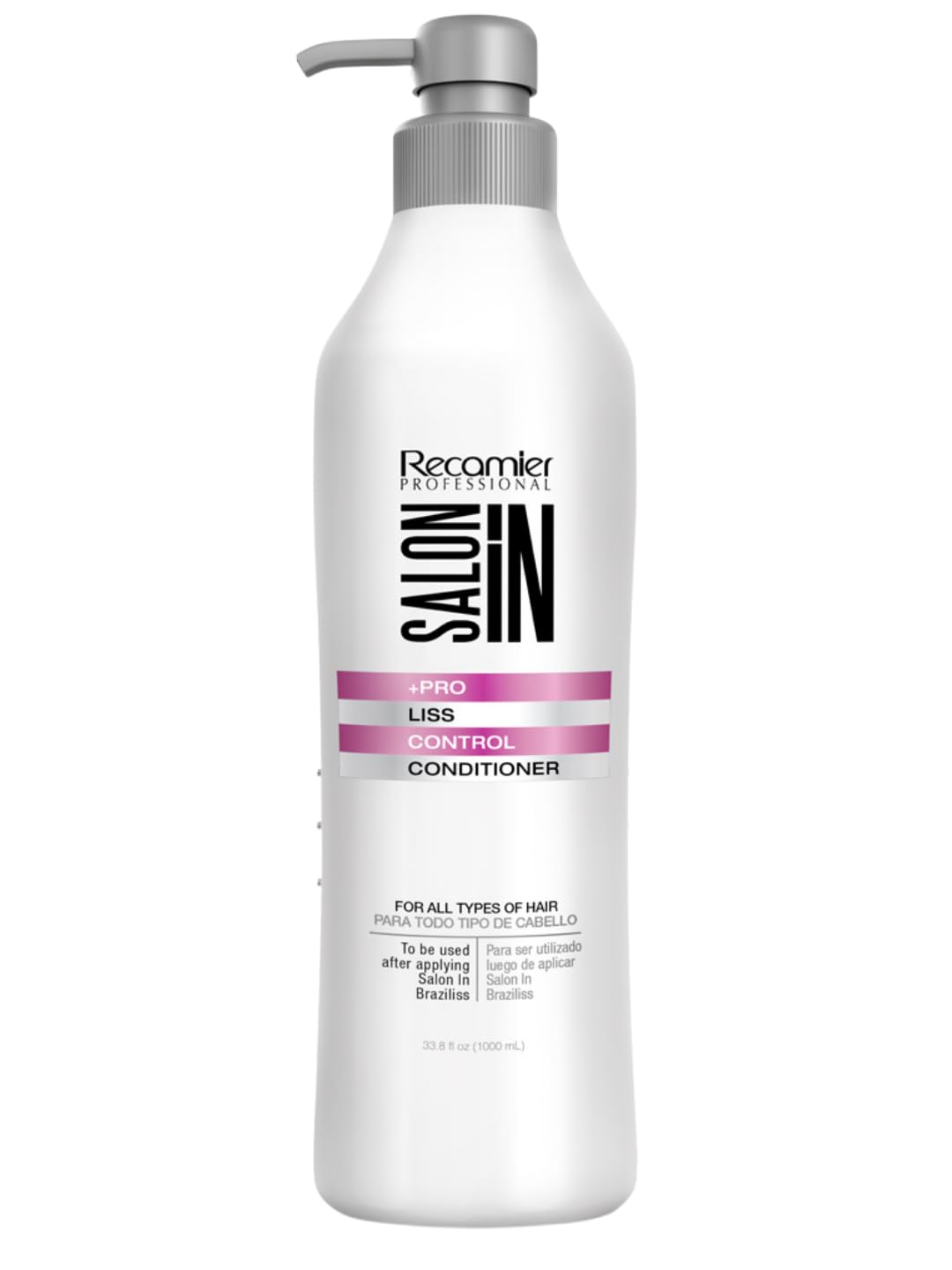 Salon In Recamier Liss Control Conditioner – 33.8 fl oz | Anti-Frizz & Hydrating Care for Straightened or Frizzy Hair