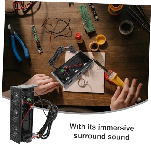 Altavoz estéreo para PC OSALADI negro con conexión multidispositivo y componentes ABS 5